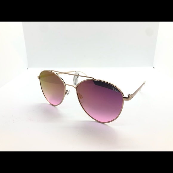 Quay Dragonfly Aviator Sunglasses Gold / Pink - Picture 5 of 5